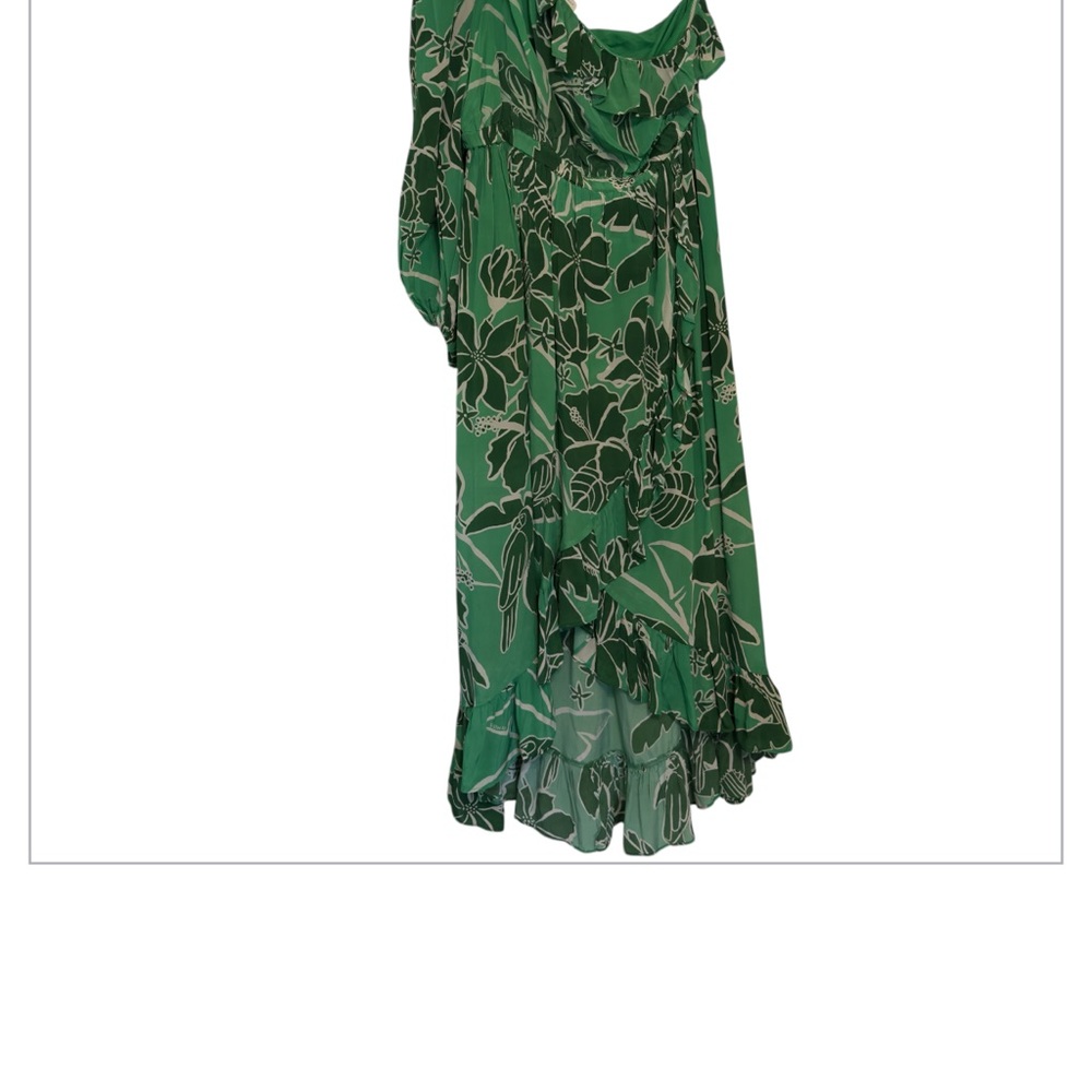 NWOT Farm Río Anthropologie Printed One-Shoulder Ruffle Dress - Women’s Size LG - Picture 5 of 8